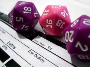 Dice on a Character Sheet
