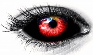Dark Eye with Red Iris